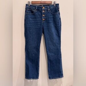 J.Crew Mid Rise Flare Crop Jeans in Medium Wash Size 27